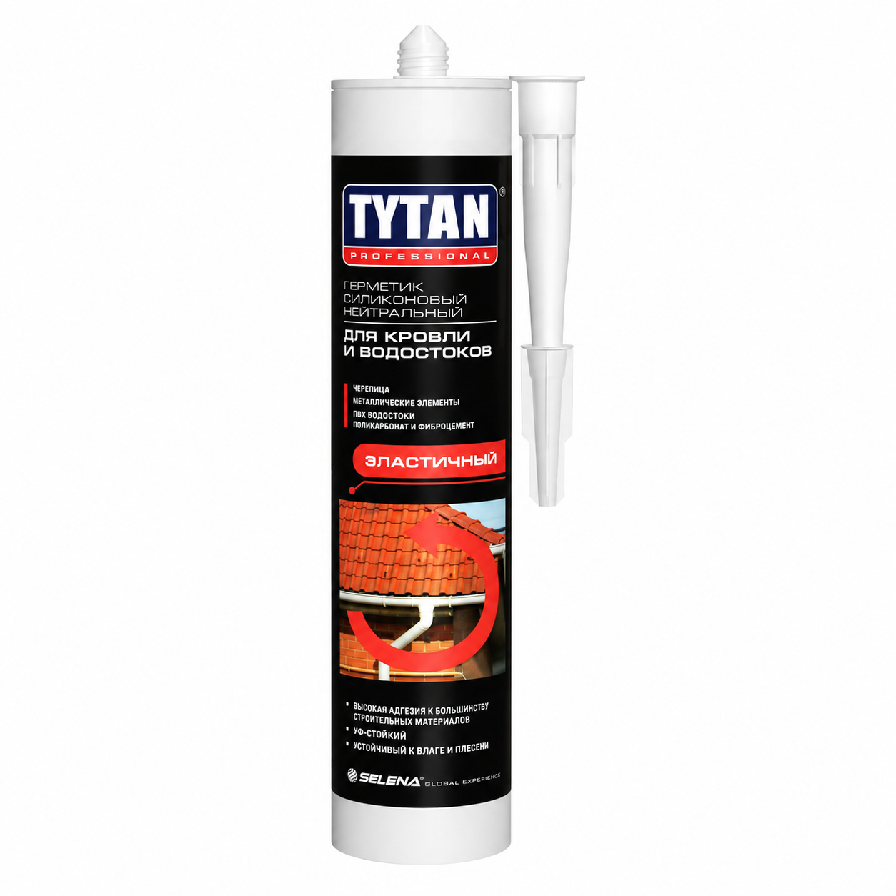 Tytan Professional герметик силиконовый нейтральный для кровли и водостоков графит 310 мл (12)
