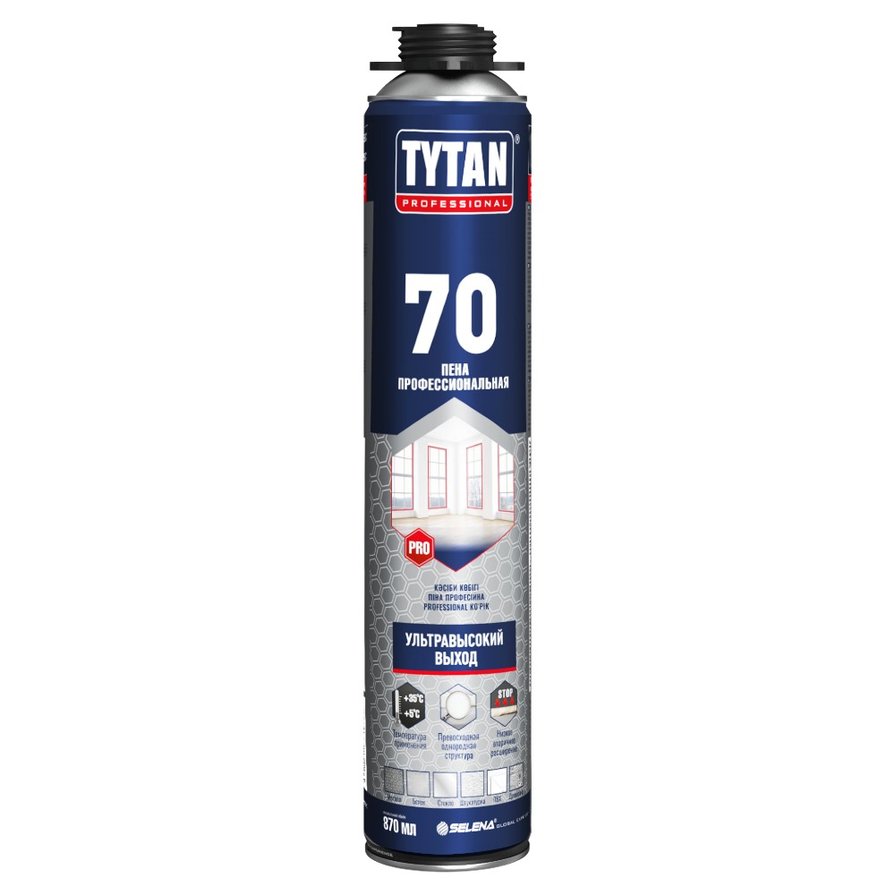 Tytan Professional 70 пена профессиональная 870 мл (1уп=12шт)